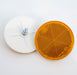 Amber Circular Reflector with Rear Bolt Mount, 80mm - VehicleClips
