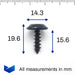Black Body Screw, Skoda WHT003954 - VehicleClips