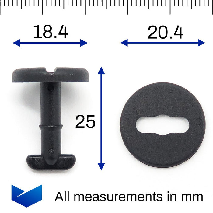 Lot De 5 Clips Gris Pour Tapis De Sol BMW E39 E46 E83 - Référence 82119410191