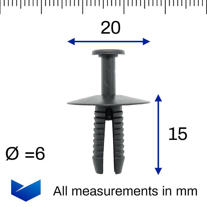 7136172 BMW Expanding Rivets- Plastic Trim Clips for Bumpers, Sills, Skirts ...