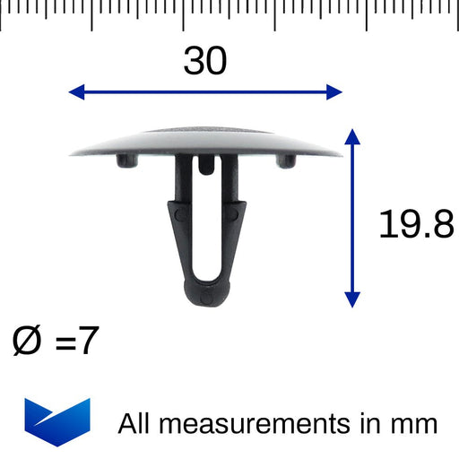 Bonnet / Hood Insulation Clips - Plastic Fasteners for Sound Deadening - Toyota 90467 - 09006 - VehicleClips