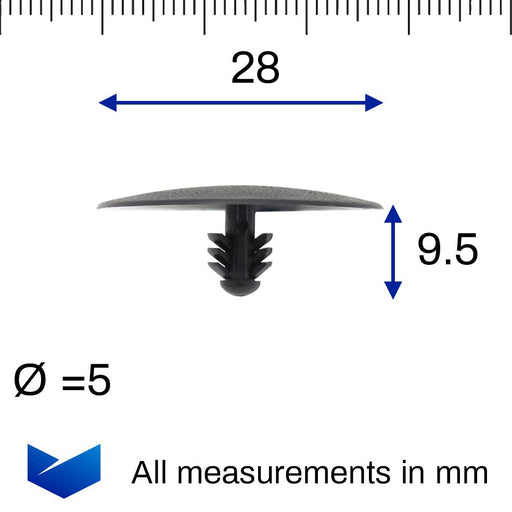 Bonnet Insulation Clips - Nissan 65846 - 4Z000, 65846 - 40F00 - VehicleClips