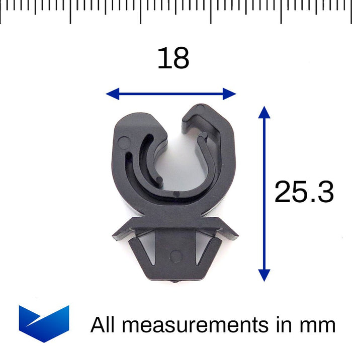 Bonnet Support Strut Rod Holder Clip, Vauxhall 90246867 - VehicleClips