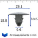 Bumper Clips, Polestar 30763619 - VehicleClips