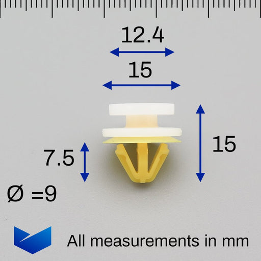 Door Body Strips, Wheel Arch Moulding & Boot Trim Clips, Land Rover DYC101420 - VehicleClips