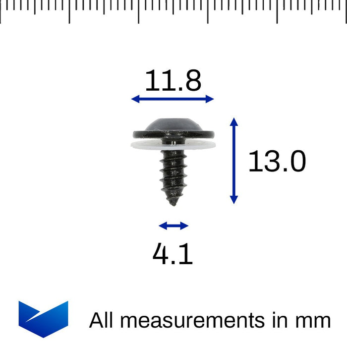 Exterior Door Moulding & Sill Cover Screw, Volkswagen WHT005348 - VehicleClips