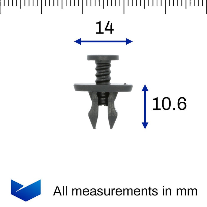Exterior Pillar Trim Clip, Skoda 6R0839829D, 6R0 839 829 D - VehicleClips