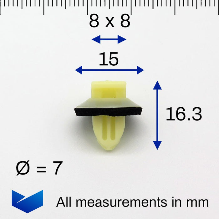 Exterior Trim Moulding Clips, Toyota 6295550010 - VehicleClips