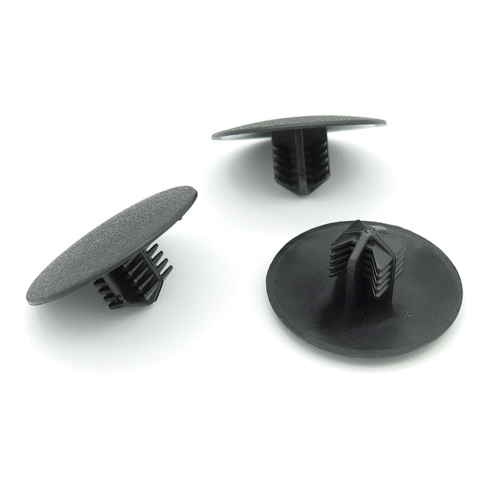 Fir Tree Button Clip, 8mm Hole, 26mm Head, Black, Fiat 6000609816 - VehicleClips