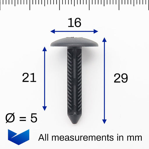 Fir Tree Clip, Bumpers & Arch Flares, 29mm Long - Peugeot 743710 - VehicleClips