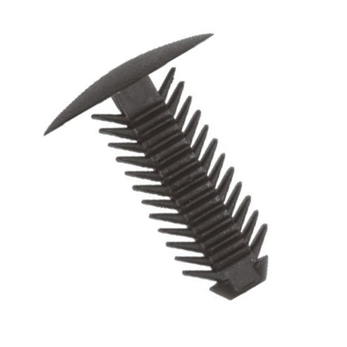 Fir Tree Trim Panel Clips - 8mm Hole - 18mm Head, Black, Perfect for Volkswagen van linings - VehicleClips