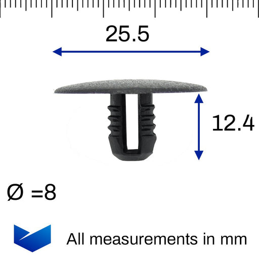 Ford Plastic Button Clips - Bonnet Sound Deadening and Insulation Panels 6678518 6448410 - VehicleClips
