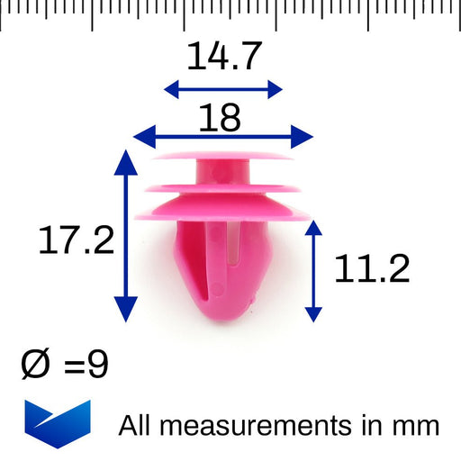 Front & Rear Door Card Clips, Hyundai 8231527000 - VehicleClips