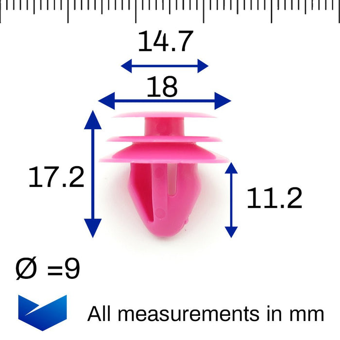 Front & Rear Door Card Clips, Hyundai 8231527000 - VehicleClips