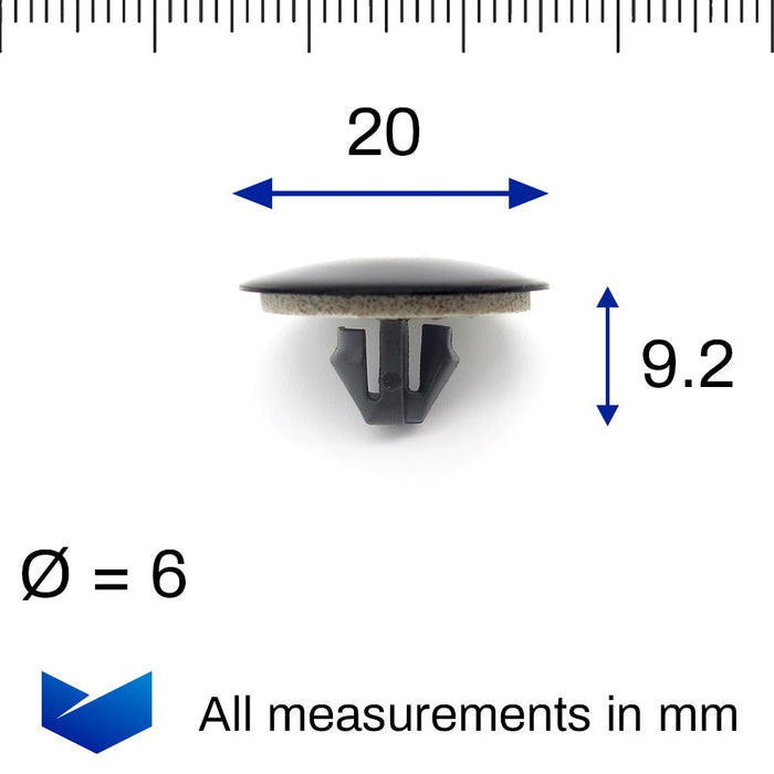Front Wing / Fender Seal Clips, Toyota 90467 - 06205 - C0 - VehicleClips