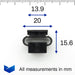 Heavy Duty Fastener Insert, Twist Lock Receiver, BMW 07149321590 - VehicleClips