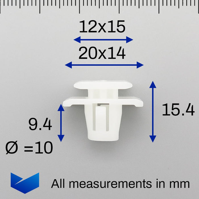 Honda Exterior Body Moulding Clips for Protective Lower Door Moulding Trims - 75315 - S9A - 004 - VehicleClips
