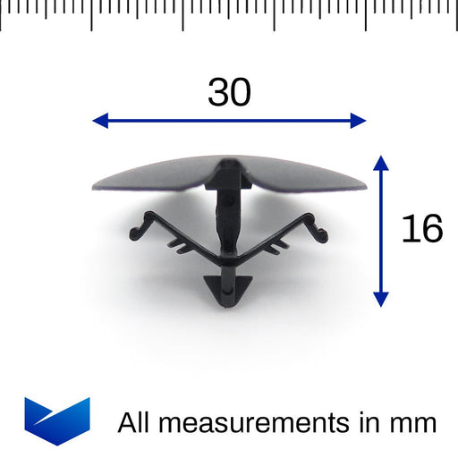 Honda Plastic Trim Clips for Bonnet Insulation / Hood Insulator - 91501 - SWA - 003 - VehicleClips