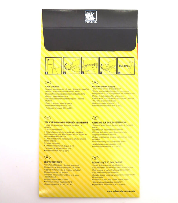 Indasa Professional Car Badge & Emblem Adhesive - VehicleClips