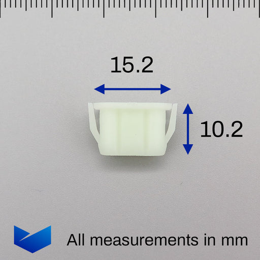 Insert Grommet, White, Dacia 7703081233 - VehicleClips