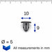 Insulation & Rubber Seal Button Clips, Honda 91520 - SCC - 003 - VehicleClips