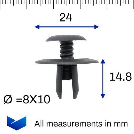 Interior & Exterior Screw Fit Trim Panel Clips - Volkswagen 1H0867199A - VehicleClips