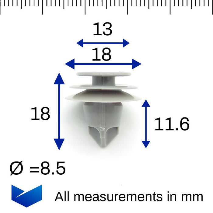 Interior Trim Panel Clips, Honda 91560 - SLJ - J01 - VehicleClips