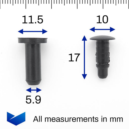 Interior Trim Panel Rivet, Mercedes - Benz A0009915940 - VehicleClips