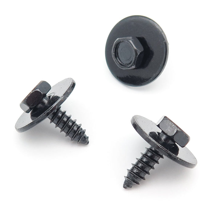 M5 Black SEM Screw with 18mm Washer, BMW 07147129160 - VehicleClips