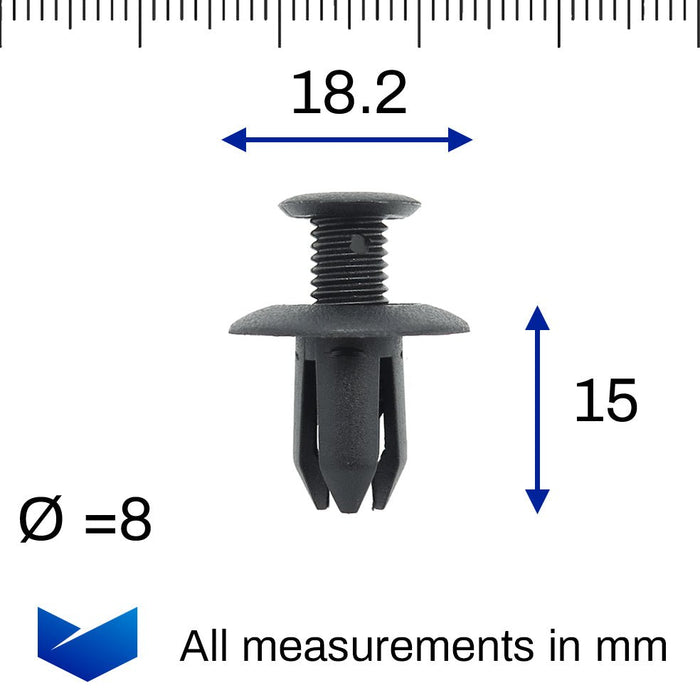 Mazda Screw Fit Plastic Rivet / Trim Clip - B09251833 - VehicleClips
