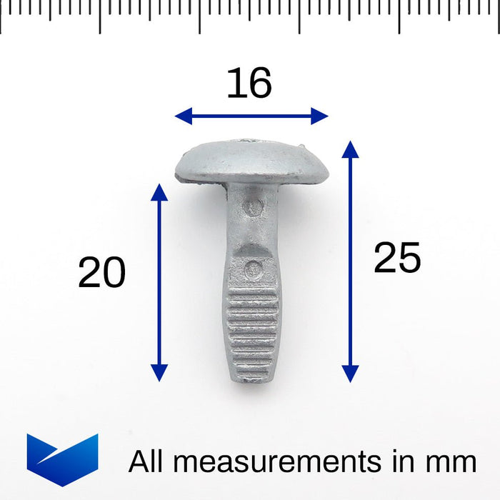 Metal Bolt for Undertrays, Bumpers & Shields, Peugeot 703016 - VehicleClips