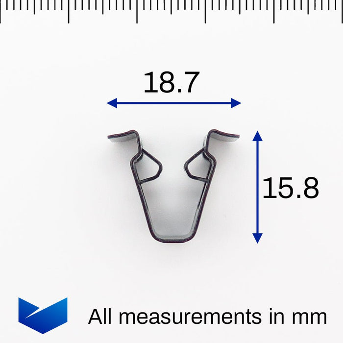 Metal Spring Clip for Interior Pillar Covers & Trim Panels, Audi 1K0867388A, 1K0 867 388 A - VehicleClips