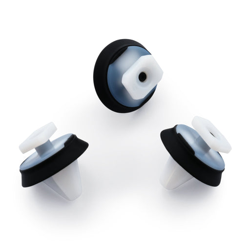 Moulding Clip with Rubber Seal, White, Vauxhall 39226620 - VehicleClips