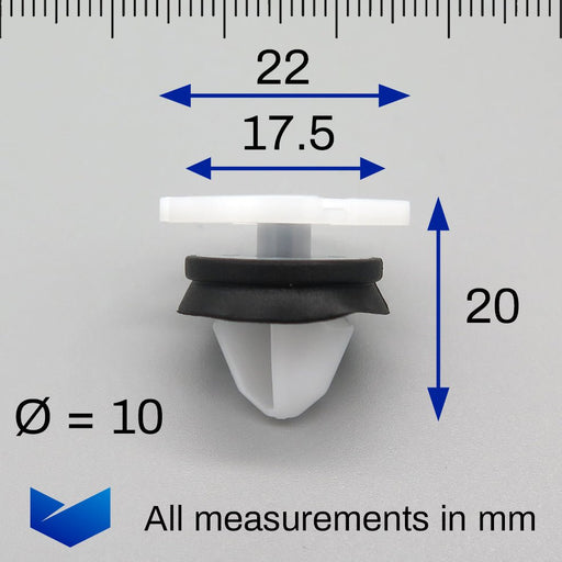 Peugeot Front & Rear Door Card Trim Panel Clips - 9345ZN - VehicleClips