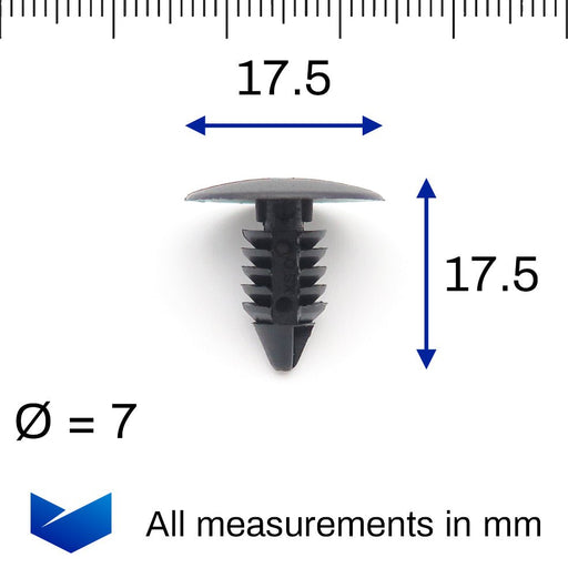Plastic Fir Tree Clip for Trim Panels, Jaguar C2D4624 - VehicleClips