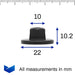 Plastic Nut, 22mm Collar, Audi WHT003207 - VehicleClips
