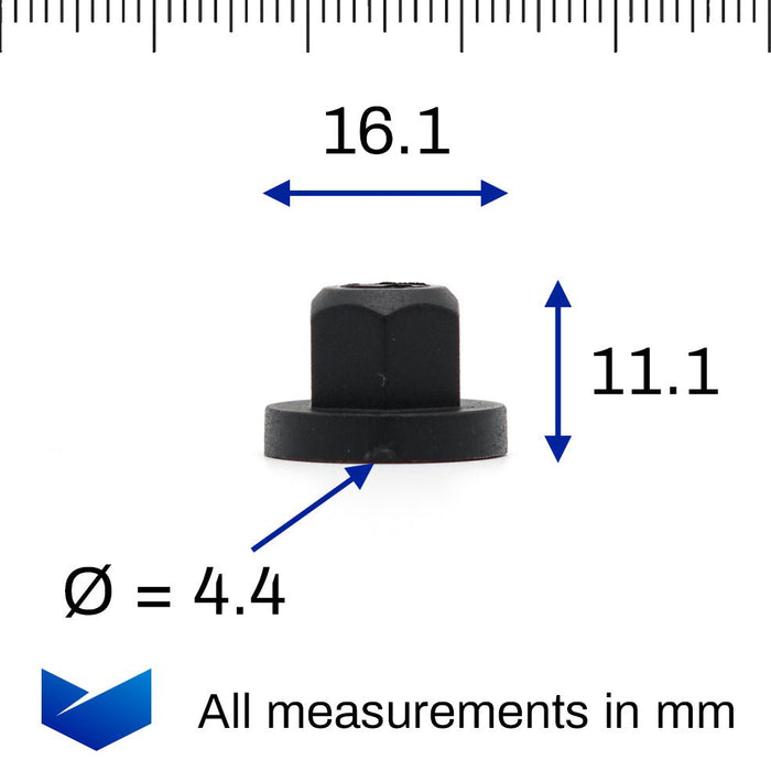 Plastic Nuts for Trim Panels, Upholstery & Sensor Mounts - Mercedes A0039900251 - VehicleClips