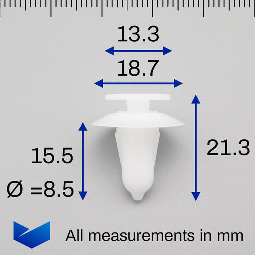 Plastic Trim Clip for Interior and Exterior Trims - Land Rover AWR4127, DYC10031L - VehicleClips