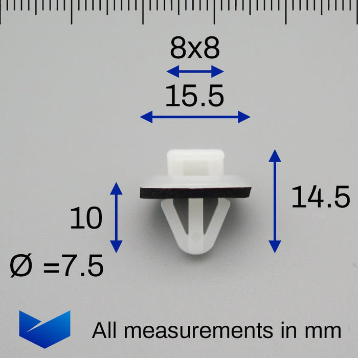 Plastic Trim Fastener Clip for Side Mouldings & Body Trims - Toyota 62955 - 20020 - VehicleClips