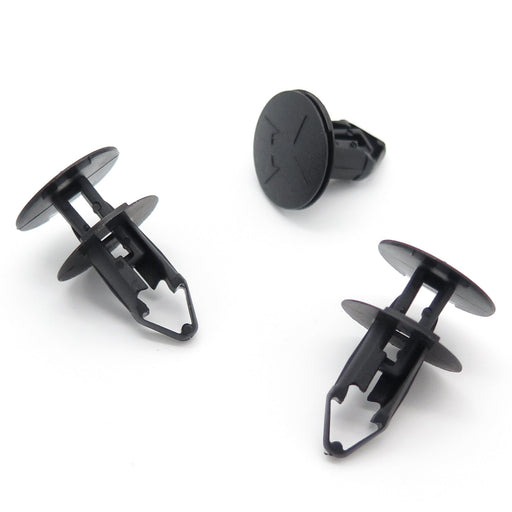 Push Fit Black Plastic Rivet, Nissan 0151500Q0C - VehicleClips