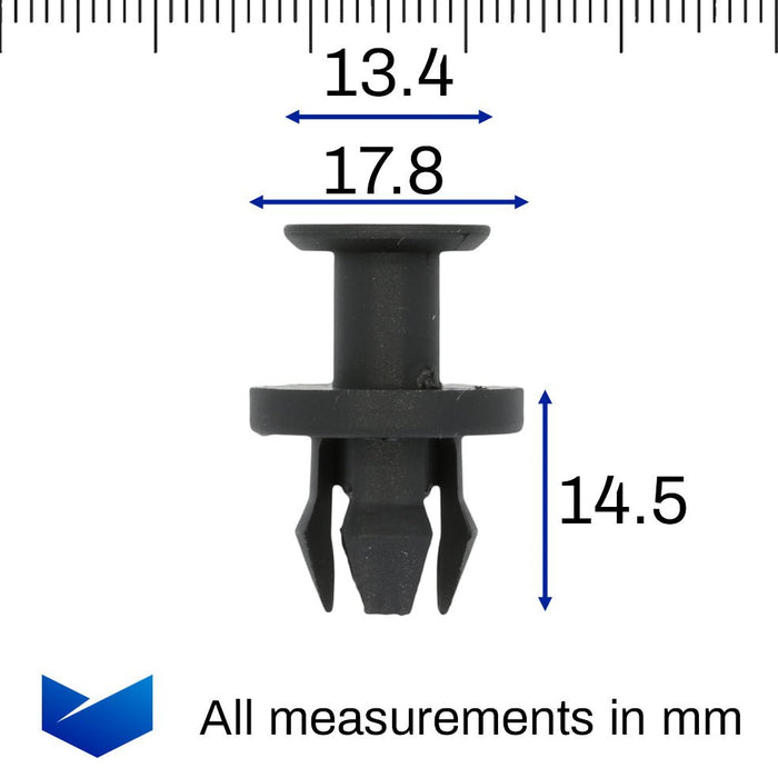 Push Fit Plastic Rivet for Side Skirts & Sill Mouldings, VW N91182901 - VehicleClips