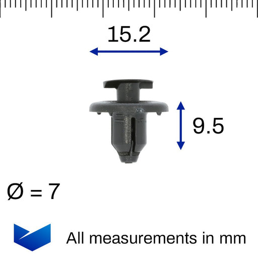 Push Fit Trim Clip for Arch Linings & Splashguards, Subaru 46064AE000 - VehicleClips