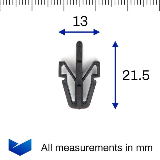 Radiator Grille Fastener Clips, Mitsubishi MB153825, MR221507 - VehicleClips