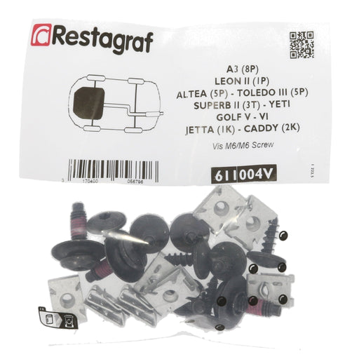 Restagraf Engine Undertray Fitting & Fastener Kit for VW Golf Mk5, Mk6, Caddy 2k, Jetta Mk5 - VehicleClips