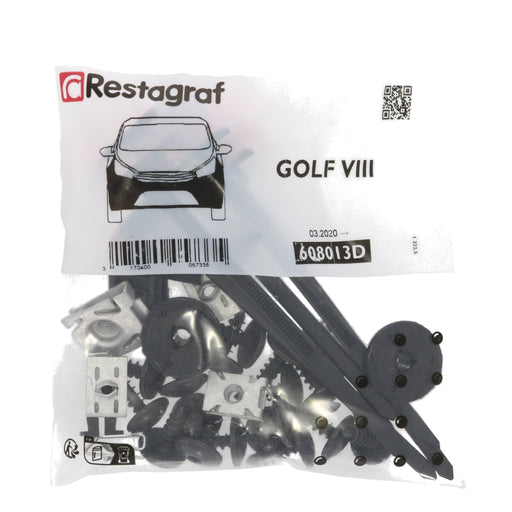 Restagraf - Fasteners Kit For Front Bumper Golf Mk8 (2020 on), Volkswagen 5H0898623, 5H0 898 623 - VehicleClips