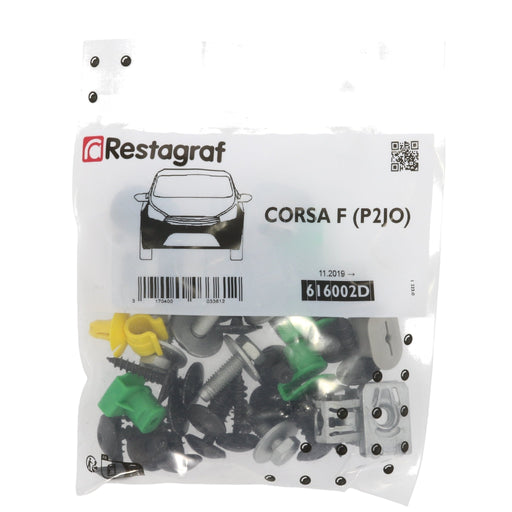 Restagraf Front Bumper Full Fixing & Fastener Kit for Vauxhall Corsa F (2019 on), Vauxhall 1681321180 - VehicleClips