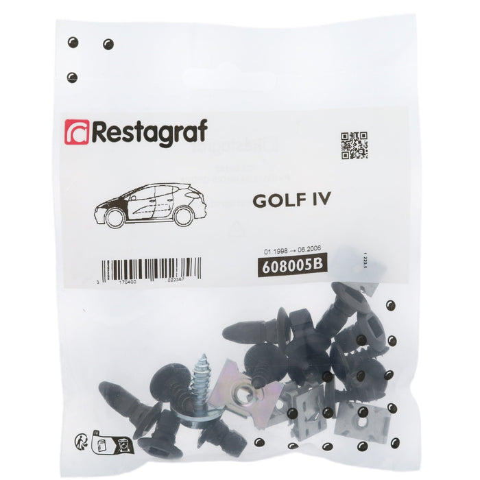 Restagraf Front Wing Fixings & Fasteners - Fitting Kit, Golf (01.1998 → 06.2006) , Volkswagen 1J0898051 , 1J0 898 051 - VehicleClips