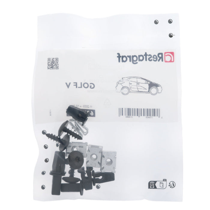 Restagraf Front Wing Fixings & Fasteners - Fitting Kit, Golf (11.2003 → 10.2009) , Volkswagen 1K0898625 , 1K0 898 625 - VehicleClips
