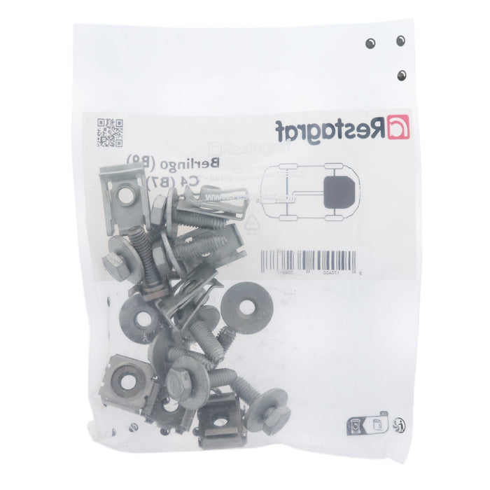 Restagraf Full Engine Undertray Fixings & Fasteners- Fitting Kit, Berlingo Van (05.2008 →) Berlingo Multispace (05.2008 →) C4 (10.2010 → 12.2018) DS4 (03.2011 → 12.2018) , Citroen - VehicleClips