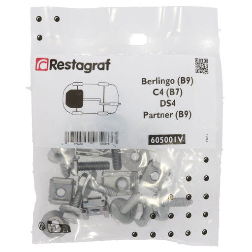 Restagraf Full Engine Undertray Fixings & Fasteners- Fitting Kit, Berlingo Van (05.2008 →) Berlingo Multispace (05.2008 →) C4 (10.2010 → 12.2018) DS4 (03.2011 → 12.2018) , Citroen - VehicleClips